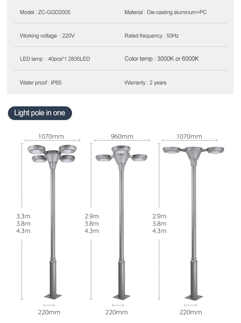 LED-Gartenleuchte für den Außenbereich