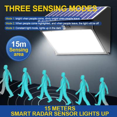 2023 wasserdichte LED-Gartenleuchten mit menschlichem Sensor Solarwandleuchten im Freien