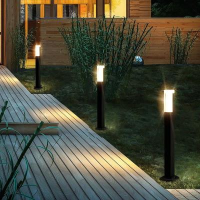 Moderner kundengebundener Entwurfs-im Freien dekorative Poller-Licht-Rasen-Lampen der Bahn-LED